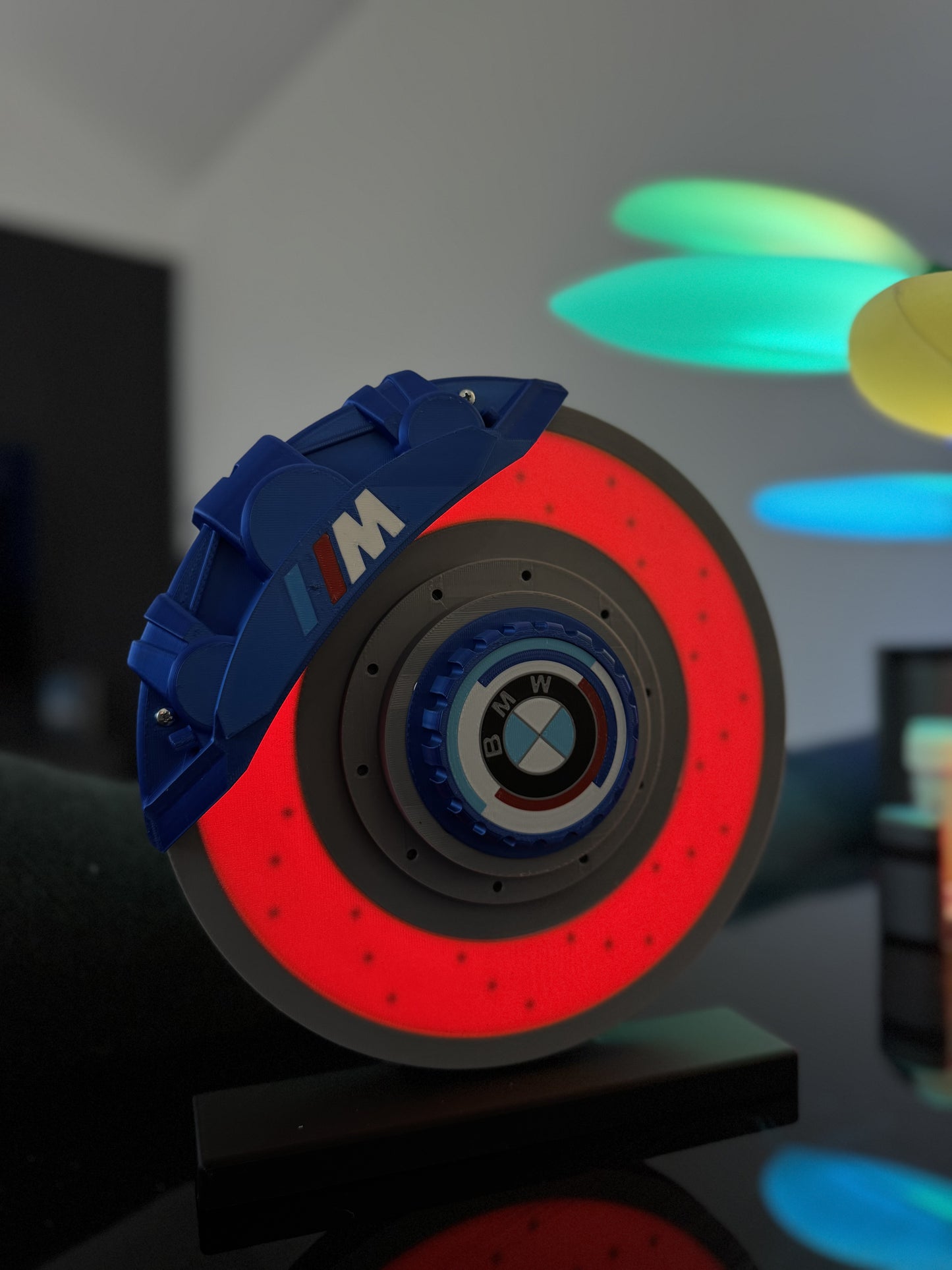 Glowing Brake Disc Lamp – 3D Printed Automotive Decor Light