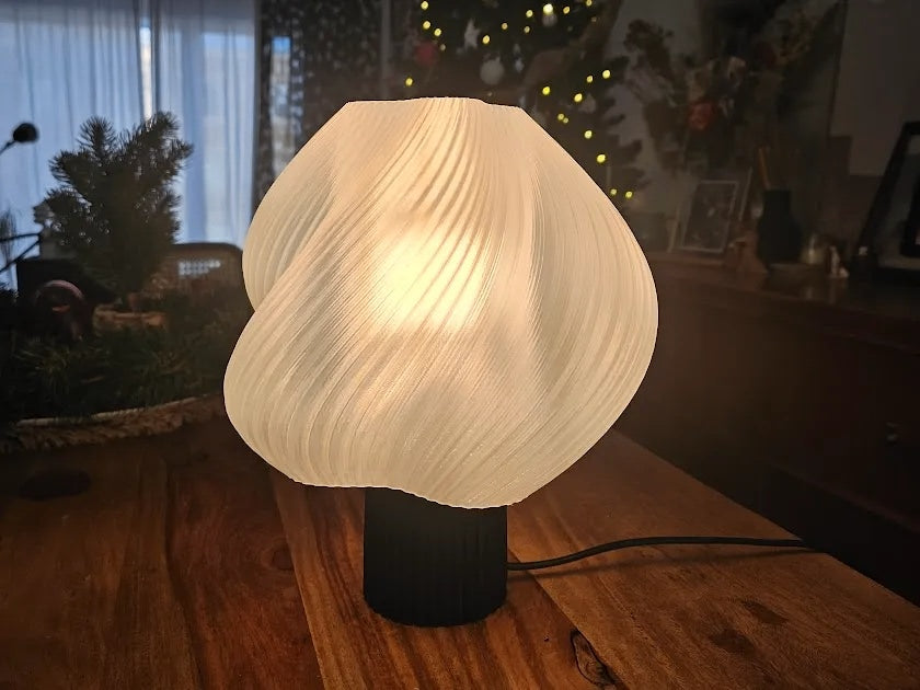 Ripple Table Lamp – 3D Printed Modern Ambient Light