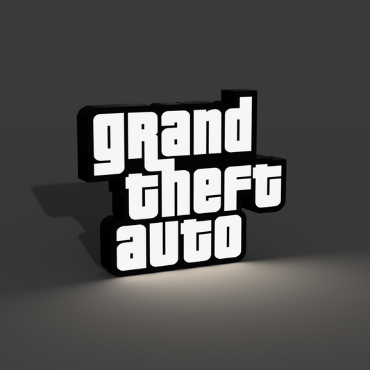 GTA Lightbox – 3D Printed Grand Theft Auto LED Lamp for Gamers