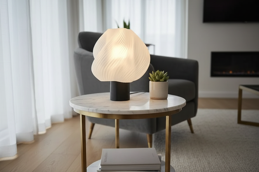 Ripple Table Lamp in sophisticated modern setting